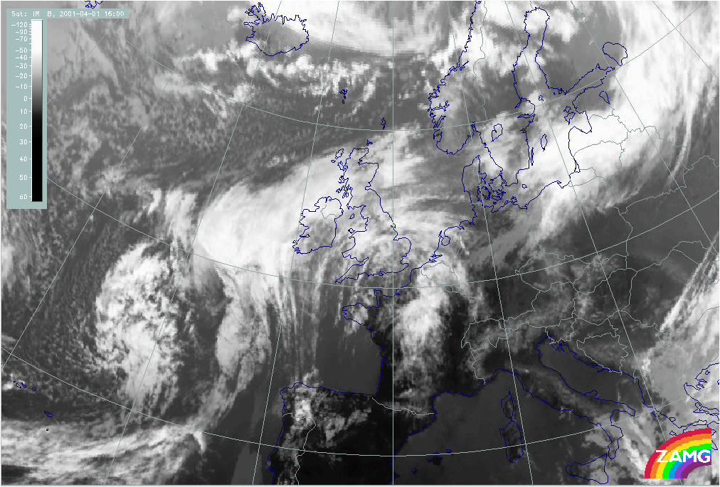 01 April 2003/16.00 UTC - Meteosat IR image