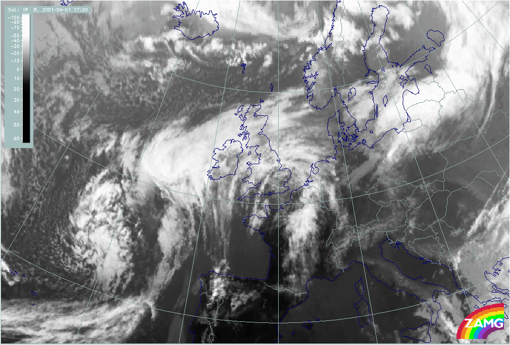 01 April 2003/17.00 UTC - Meteosat IR image