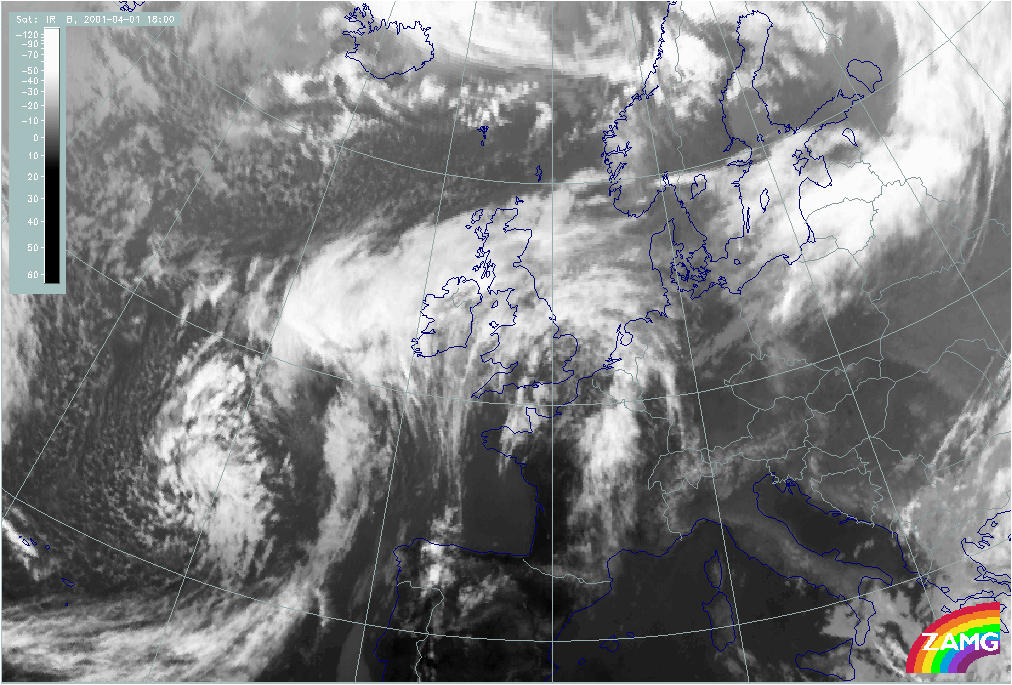 01 April 2003/18.00 UTC - Meteosat IR image