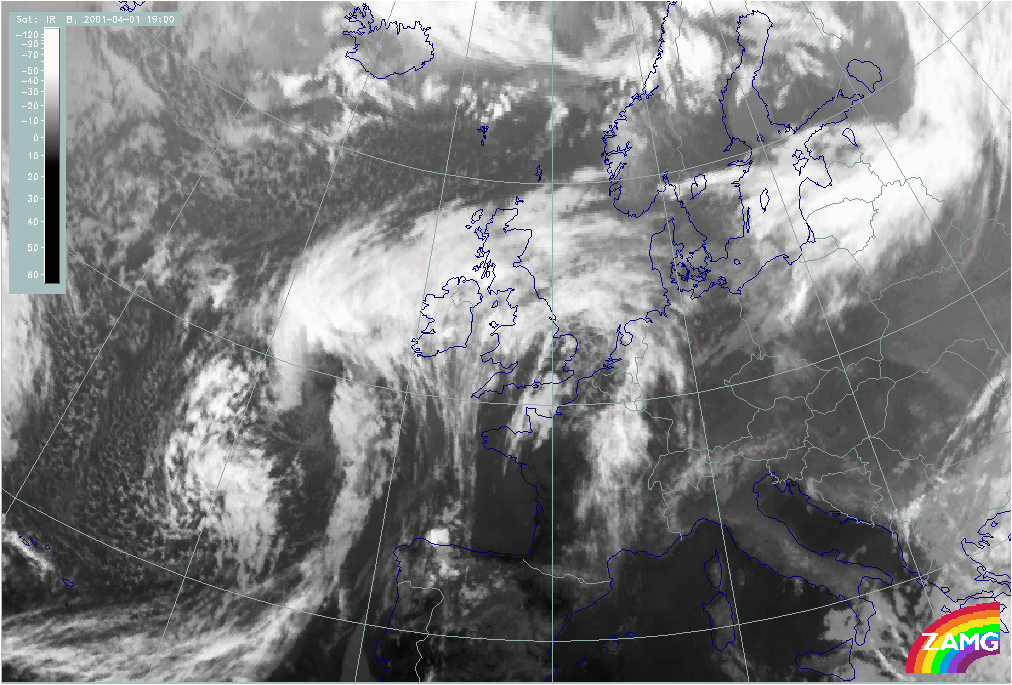 01 April 2003/19.00 UTC - Meteosat IR image