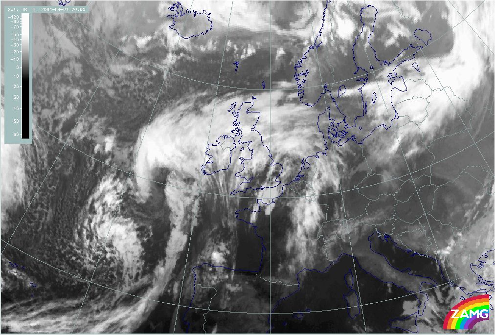 01 April 2003/20.00 UTC - Meteosat IR image