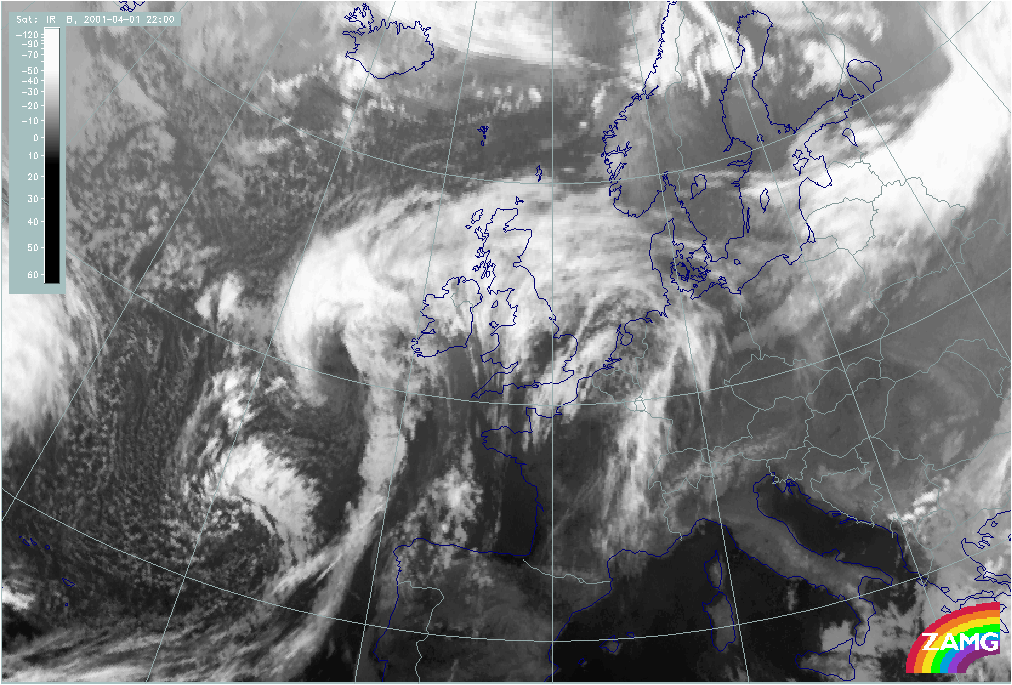 01 April 2003/22.00 UTC - Meteosat IR image