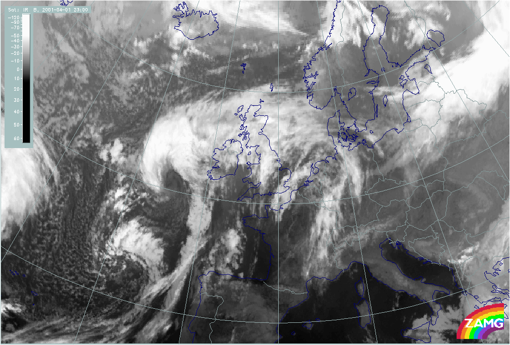 01 April 2003/23.00 UTC - Meteosat IR image