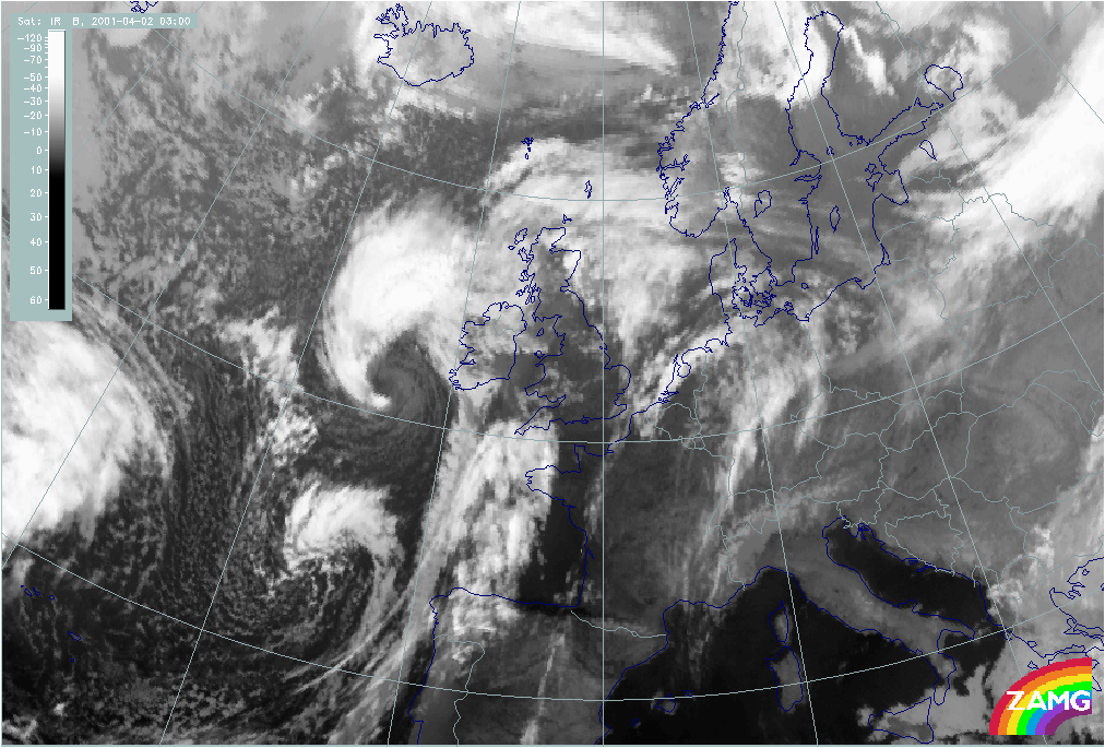 02 April 2003/03.00 UTC - Meteosat IR image