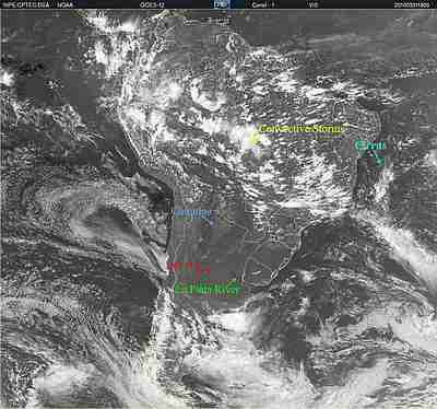 31 March, 2010 - 1800UTC  GOES-12 - Channel 1- Visible