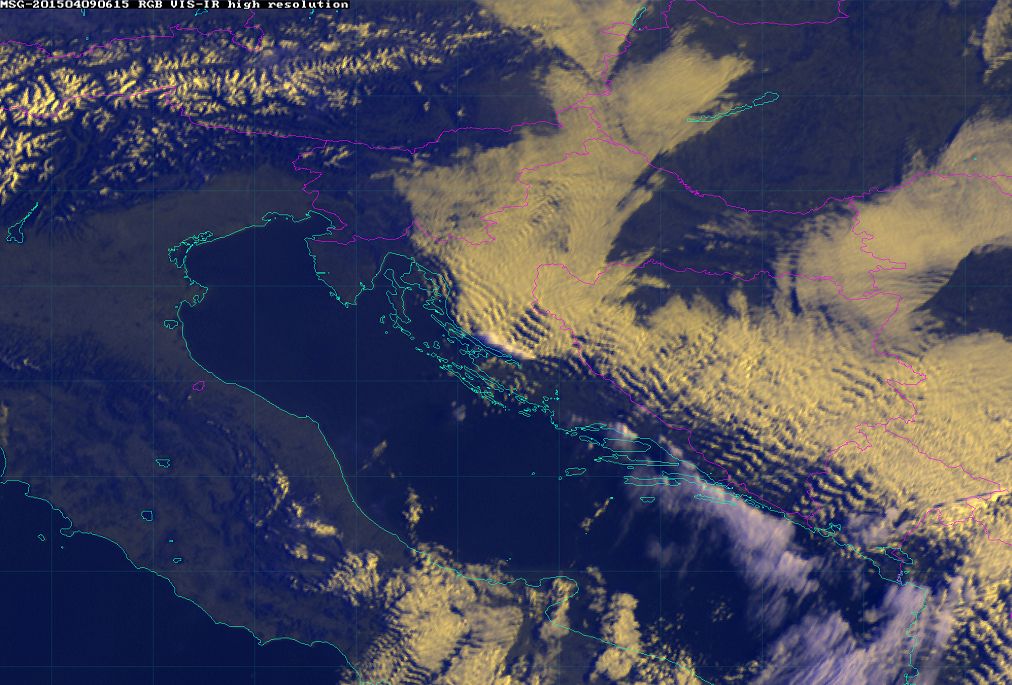 9 April 2015/6.15 UTC - Meteosat 10 RGB image (HRV, 10.8, 10.8)