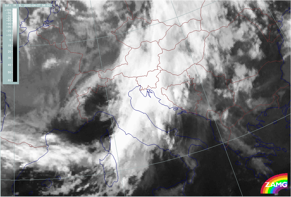 27 April 2002/06.00 UTC - Meteosat IR image; Classical Wave